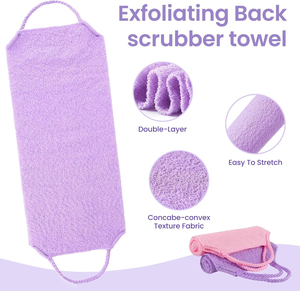 Serviette de bain en nylon avec logo personnalisé, sangle extensible, gant de toilette exfoliant pour usage domestique - Product Image 3