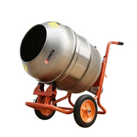 Bétonnière LONTA CQ160 160L 110V en acier inoxydable, mélangeur d'aliments pour animaux, mini bétonnière électrique manuelle