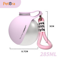 Nouvelle bouteille d'eau pliable en acier inoxydable 304 Petora, étanche, avec cordon de transport, bol en silicone pour chien, personnalisable