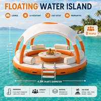 Plateforme flottante gonflable avec échelle pour la plage, le lac, la piscine et les fêtes en resort, pour des moments de plaisir aquatique en plein air