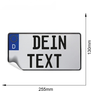 Autocollant réutilisable en PVC auto-adhésif réfléchissant pour <span class=keywords><strong>plaque</strong></span> d'<span class=keywords><strong>immatriculation</strong></span> européenne, design de dessin animé 3D personnalisé pour les véhicules de circulation routière - Product Image 2