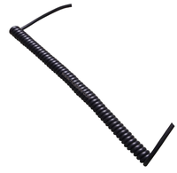 Câble spiralé industriel TPU PVC 8 conducteurs, haute élasticité, câble d'alimentation enroulé, indice de protection IP65, conducteur 100% cuivre pur