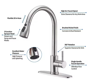 <span class=keywords><strong>Grifo</strong></span> de cocina moderno de acero inoxidable 304, rociador extraíble, grifos mezcladores de fregadero <span class=keywords><strong>con</strong></span> <span class=keywords><strong>grifo</strong></span> de <span class=keywords><strong>agua</strong></span> - Product Image 6