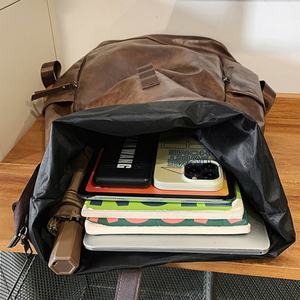 Colefa Hotsell High-capacity Computer Foldable Business British Style Rucksack Bags Brown Waterproof <strong>UK</strong> Wind PU Leather <strong>Backpack</strong> - Product Image 3