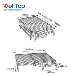 WELLTOP, оптовая продажа, аксессуары для мебели, оборудование, регулируемый диван, складной металлический каркас кровати - Product Image 2