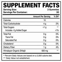 Gummies de Shilajit de l'Himalaya 700mg à Marque Blanche OEM pour Hommes – Énergie, Vitalité, Soutien Minéral, Complément Quotidien pour le Bien-être – 60 Unités