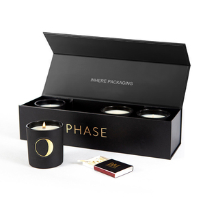 Coffret Cadeau Magnétique de Luxe Personnalisé pour <span class=keywords><strong>Trio</strong></span> de 3 Bougies Parfumées - Product Image 1