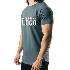 Hot Sales Cotton Fitness Bodybuilding Sport Mens T Shirt High Quality Quick Dry Slim Fit Gym Workout Men's T Shirts - Product Image 2