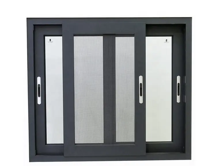 Two track two panel sliding window pvc window for container house