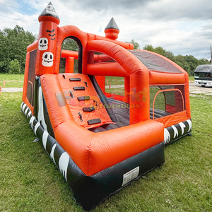 Outdoor bounce <b>house</b> combo halloween commercial <b>inflatable</b> bouncy castle with slide for kids - Product Image 2