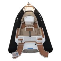 Bateau en fibre de verre 22ft Luxury Hypalon/Orca/PVC Rib Gonflable Zodiac Boat Avec Moteur