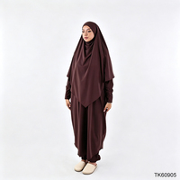 Maillot de bain musulman modeste style Dubaï EAU, ensemble 3 pièces, Khimar, robe Abaya longue couvrante, tenue de natation islamique pour femme, Jilbab