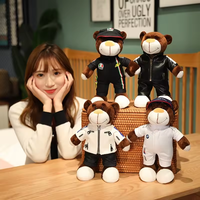 Peluche Moto Ours en Peluche Jouet Ours en Peluche Moto Animaux en Peluche Coussin Peluche Ours en Peluche pour Enfants Garçons Cadeau