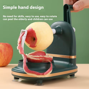 Éplucheur de <span class=keywords><strong>pommes</strong></span> à manivelle, éplucheur automatique domestique, machine à éplucher les fruits multifonctionnelle - Product Image 4