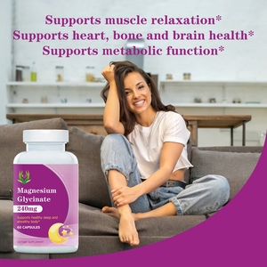 Private Label Magnesium Glycinate Capsules 240MG Supports Healthy Sleep Muscle Relaxation Bone Brain Health <b>Metabolism</b> - Product Image 6