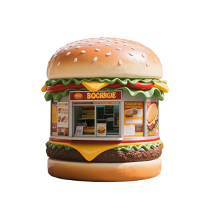 Sáng Tạo Burger điêu khắc mô phỏng mô hình vật liệu nhựa trang trí ngoài trời, Dấu hiệu cửa và trang trí gian hàng bán hàng - Product Image 6