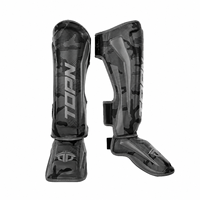 Protège-tibias Muay Thai en cuir PU avec logo personnalisé, directement de l'usine, pour MMA et Kickboxing, protection du cou-de-pied en mousse EVA haute densité