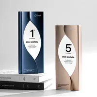 Trofeo de Cristal y Metal Personalizado para Reuniones Anuales y Celebraciones de Aniversario Corporativas con Diseño Gratuito y Caja de Regalo Incluida