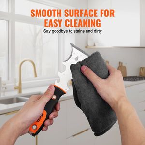 Ensemble de 6 couteaux à enduit en acier inoxydable, grattoir à peinture, couteaux à mastic 3'' 4'' 6'' 8'' 12'' avec bac à mortier - Product Image 6