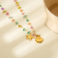 gros de bijoux pour femmes en acier inoxydable plaqué or 18 carats couleur à la mode gouttes de résine trèfle goutte d'huile