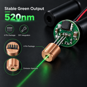 Module de <span class=keywords><strong>diode</strong></span> laser verte ZhonNa 520nm 35mW, projecteur KTV, éclairage ambiant, pièces et accessoires d'équipement laser optique DIY GH15130C8C - Product Image 6