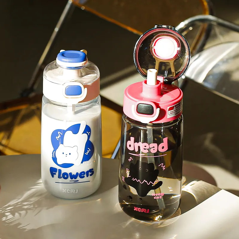 Giá rẻ giản dị dễ thương Cup xách tay thể thao sáng tạo tái sử dụng nhựa truyền nước trái cây chai