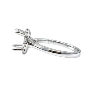 KOK Bijouterie fine personnalisée de bonne qualité en or blanc 18 carats avec diamant véritable forme ovale bagues de fiançailles pour femmes en livraison directe - Product Image 2