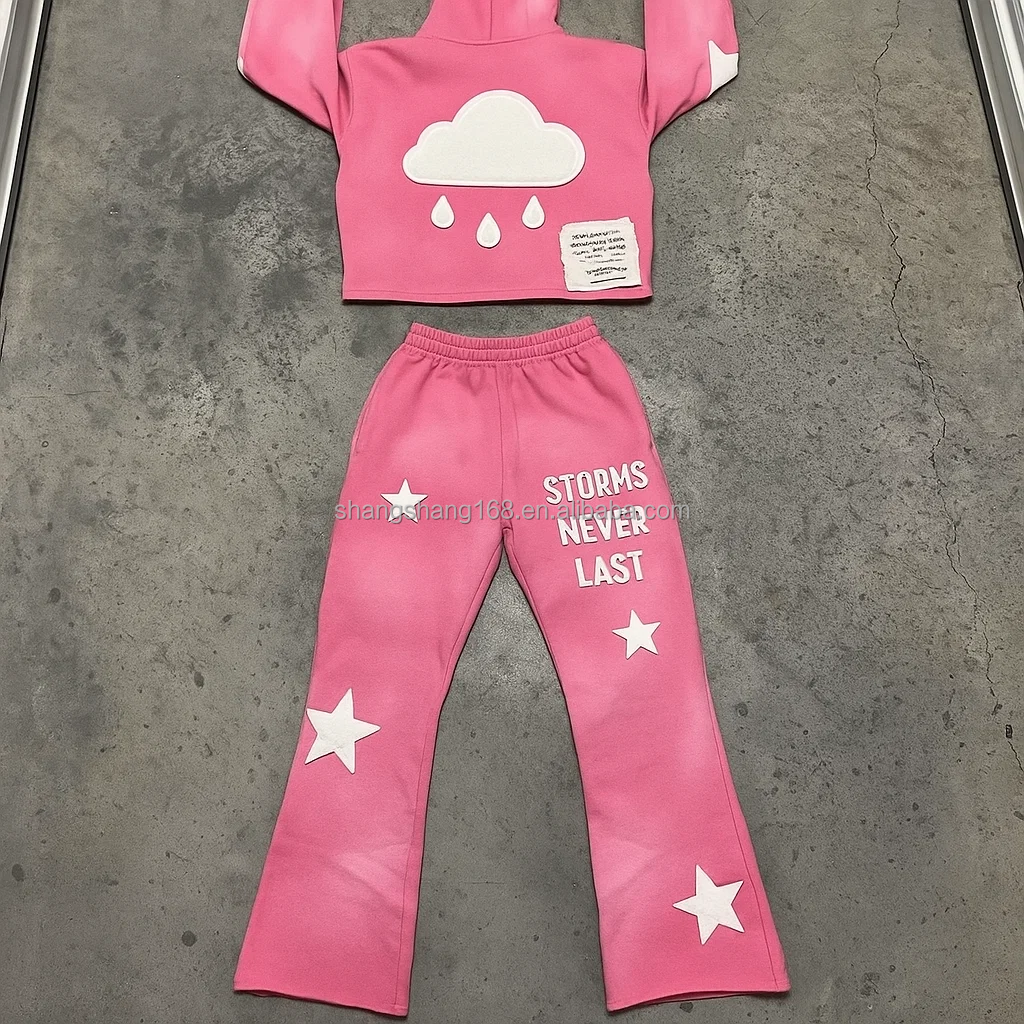 Distressed Tracksuits High Quality Vintage Streetwear Sets