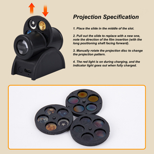 <span class=keywords><strong>Projecteur</strong></span> d'étoiles USB rechargeable 5V RGB LED, design moderne, lampe de nuit pour la maison et la chambre, lampe de chevet, cadeau de Noël - Product Image 3