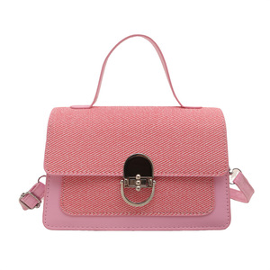 2025 nouveauté dames sac à main en cuir PU léger luxe petit sac carré avec serrure sac à bandoulière pour les femmes - Product Image 6