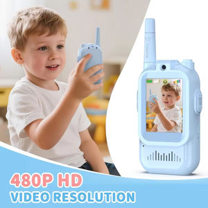Talkies-walkies vidéo pour enfants, lot de 2, en ABS, rechargeables, avec écran, changeur de voix, <span class=keywords><strong>chat</strong></span> vidéo en temps réel, longue portée, très demandés - Product Image 1