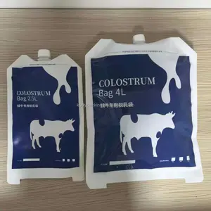 2.5L 4L 10L Milk Pouch Calf Cow Colostrum Storage Bags With Soft Tube First Milk Bags