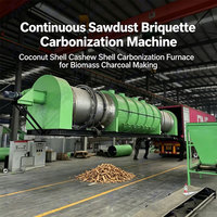 Machine de carbonisation continue de briquettes de sciure de bois, four de carbonisation de coques de noix de coco et de noix de cajou pour la fabrication de charbon de biomasse