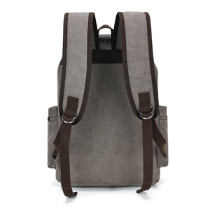 Wholesale Large Capacity Vintage Unisex <strong>Canvas</strong> School Bags <strong>Backpacks</strong> <strong>Custom</strong> Retro Outdoor Fashion Drawstring Student <strong>Backpack</strong> - Product Image 3