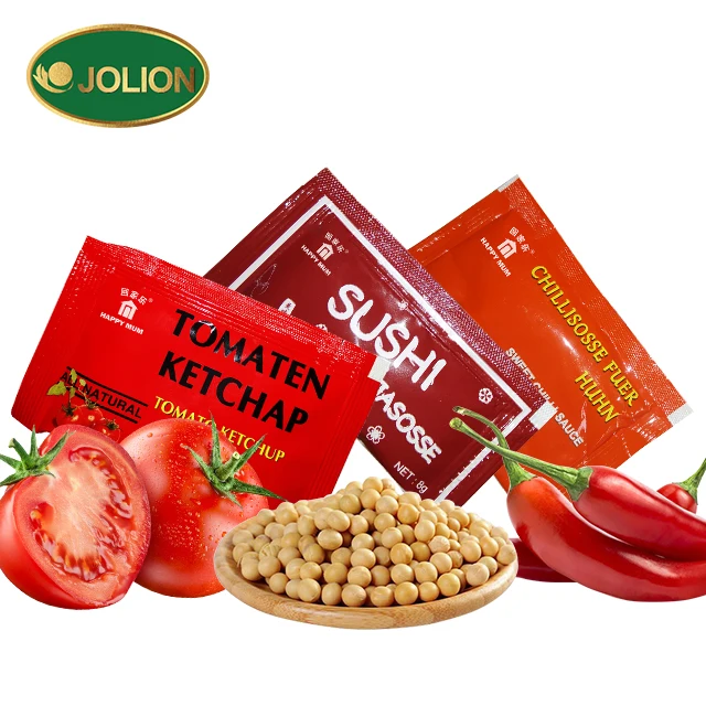 JOLION Customized production line paste sauce 8g Mini bag Packing Private label customize Sachet Tomato ketchup price