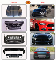 Kits carrosserie pour Ford Mustang 2015-2017, mise à jour 2024, capot avant en fibre de carbone pour Ford Mustang, capot moteur, phares