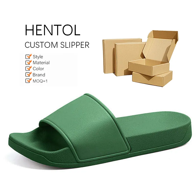 Wholesales Super Soft PU Slides Sandals Custom Logo Slides Plus Size Footwear Summer Cool Slipper Customized Boxes For Slides