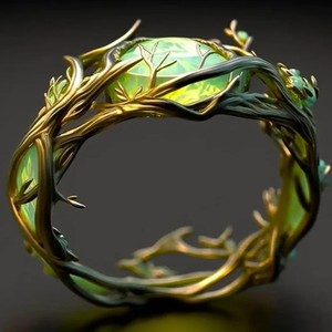 Anillos de Moda al por Mayor de Fábrica para Mujer, Anillo Mágico Vintage Personalizado con Incrustaciones de Jade y Malaquita Ovalada, Principalmente en Aleación Plateada - Product Image 1