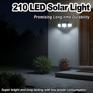 <span class=keywords><strong>Lampe</strong></span> murale <span class=keywords><strong>solaire</strong></span> à 3 têtes LED, éclairage de jardin, décoration extérieure, lumière de garage avec télécommande, sécurité, étanche - Product Image 3