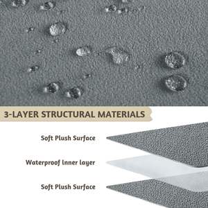Funda Lavable e Impermeable para Cama de Perro SOFTOWN, Repuesto para Perros y Gatos, Solo Funda (Gris 36x27x6 Pulgadas, Uso Interior en Todas las Estaciones) - Product Image 4