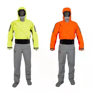 Erkek kapüşonlu hızlı kuru botla dalış Kayaking kuru Suits 100% Polyester 330 Cordura su geçirmez nefes kayık Drysuit