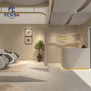 Nội thất spa sang trọng, tủ đựng đồ màu be cao cấp, thiết kế nội thất salon làm đẹp và spa nail. - Product Image 2