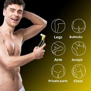 Recortadora de Pelo para <span class=keywords><strong>Hombre</strong></span>, Recargable por USB, Lavable, Afeitadora Eléctrica para <span class=keywords><strong>Piernas</strong></span> y Rostro, hasta 60 Minutos de Autonomía - Product Image 2