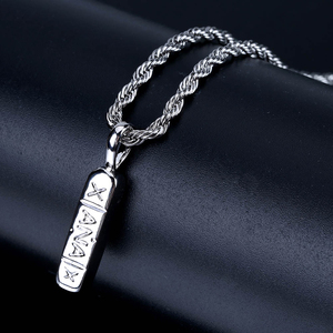 Kalung Liontin Pil Medis Lapis Emas 18K Mewah Tali Rantai Pria Hip Hop Streetwear Perhiasan Pesta Trendi Terlaris Grosir - Product Image 2