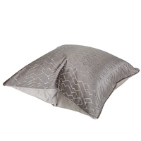 Luxe argent gris géométrique housse de coussin 20x20 18x18 haute qualité canapé coussin carré décor taie d'oreiller pour canapé salon