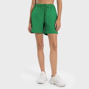 Shorts de sport pour femmes, taille haute, leggings de course, doublure élastique, cordon de serrage, entraînement sportif - Product Image 5