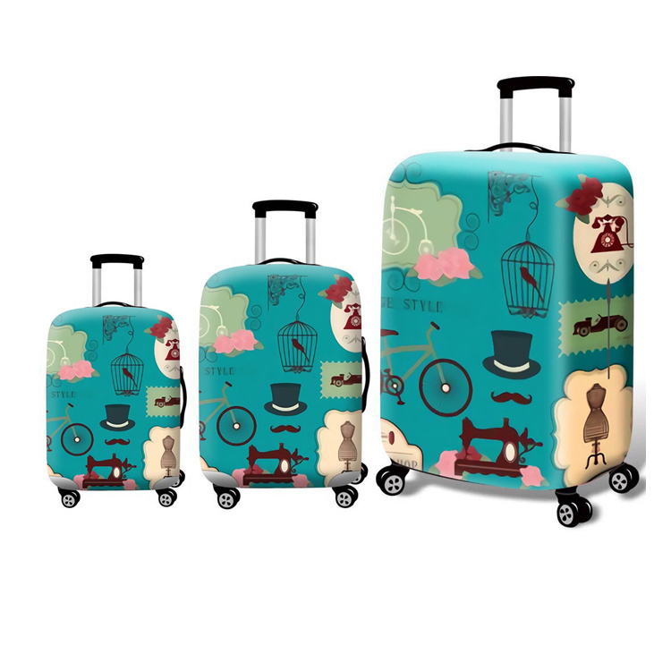 Custom Elastic Polyester Suitcase Cover Protective