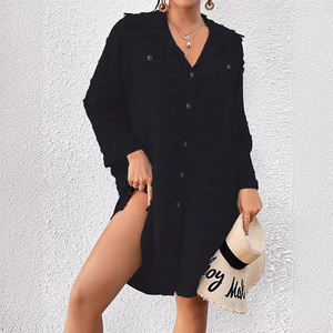 Surf plage maillot de bain dissimulation Blouse chemise boutonnée robes Dot hauts femmes <span class=keywords><strong>suisse</strong></span> à pois couvrir - Product Image 1