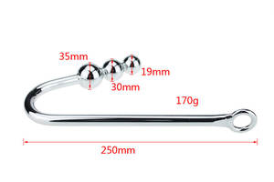 Gancho anal Brinquedos sexuais em aço inoxidável para homem Metal Butt Hook Dilator Massageador de próstata Brinquedos sexuais anais de metal - Product Image 6