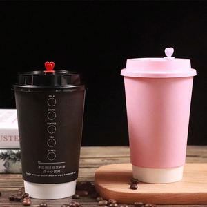Vasos de Papel Biodegradables de Doble Pared, Resistentes al Agua, con Logotipo Personalizado, Venta al Por Mayor para Bebidas de Vino y Café - Product Image 1